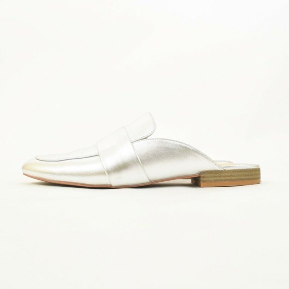 Dolce Vita Metallic Silver Vegan Leather Loafers - Picture 5 of 8